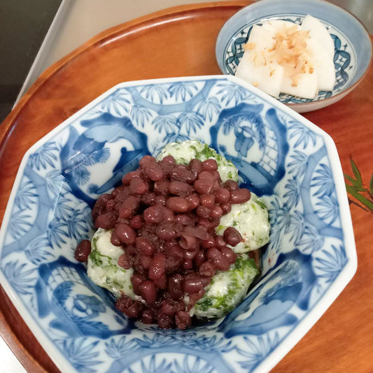 お豆腐とヨモギ入り白玉あずき│aunt spoonの簡単レシピ_Vol.33